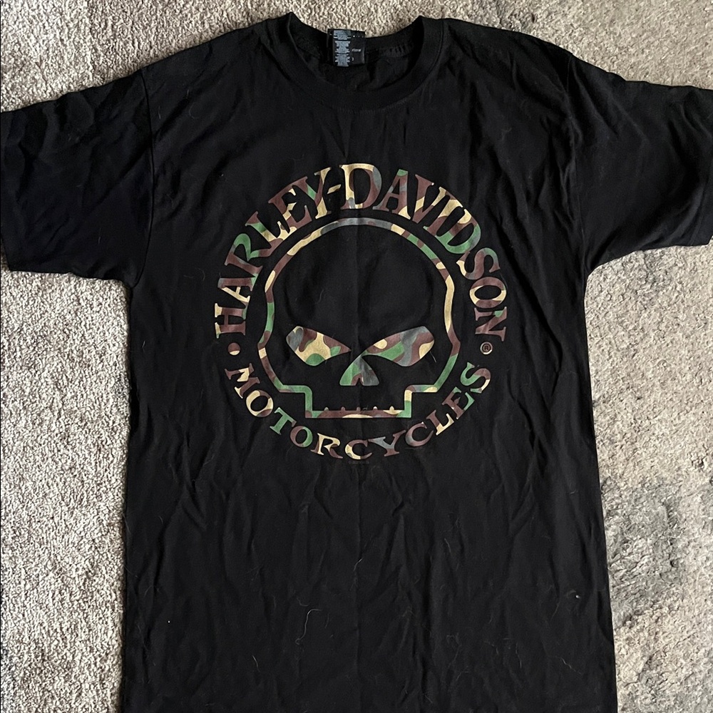 Harley-Davidson Black Camo Skull T-Shirt